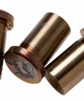 Écrous de poignée Rick Hinderer Bronze Titanium, tête de cheval gravée au laser, jeu de 3, XM18 3,5" Skinny