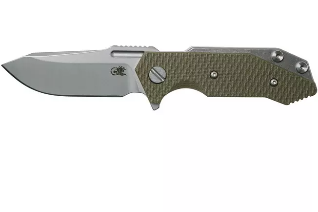 Rick Hinderer Half Track Gen 2, Spearpoint 20CV, OD Green G10, couteau de poche
