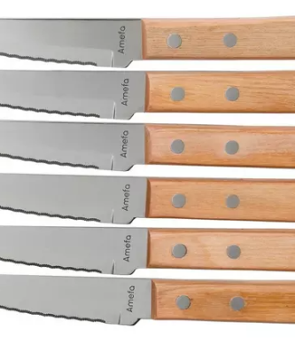 Amefa Pizza 7000 six couteaux à steak