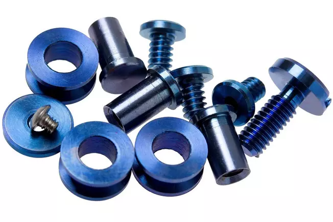 Rick Hinderer Ensemble complet de quincaillerie Stonewash Blue Titanium, XM18 3,5" Skinny