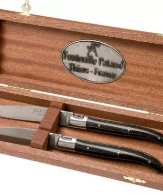 Fontenille Pataud ensemble de couteaux à steak 2 pièces, bois d'ébène