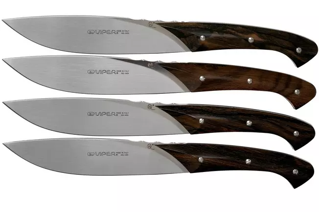 Viper Fiorentina ensemble de couteaux à steak en bois de ziricote 4 pièces, VT7500-04ZI