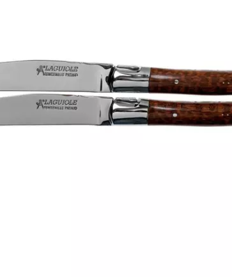 Fontenille Pataud Laguiole 2dlg steak knives set amourette snake wood, LTC2A