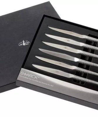 Forge de Laguiole, T6 LOG Philippe Starck coffret de couteaux à steak