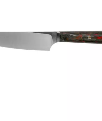 WE Knife Yakula 2013B Red & Black Fibre de carbone, couteau universel 11 cm
