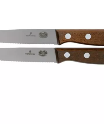 Victorinox Wood 5.1230.12G couteau à steak, lot de 2, dentelé