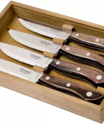 Tramontina Churrasco Premium Bueno ensemble de couteaux à steak marron 4 pièces