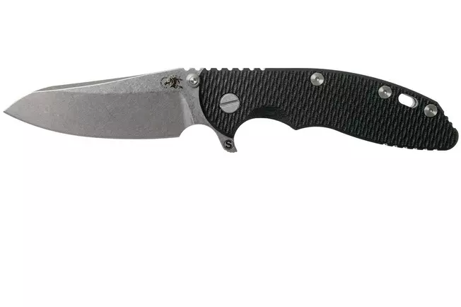 Rick Hinderer XM18 3.5" Skinny Sheepsfoot 20CV, Black G10 couteau de poche
