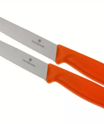 Victorinox Swissclassic couteau à pizza/steak orange, lot de 2, 6.7936.12 L9B