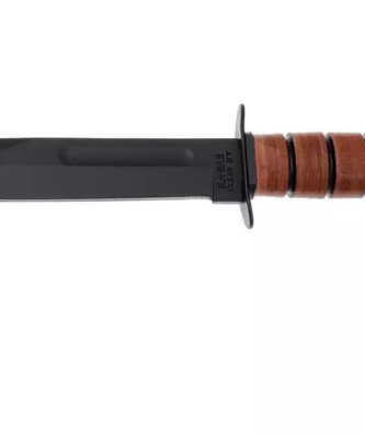 KA-BAR USMC 1217 bord uni, cuir, étui en cuir