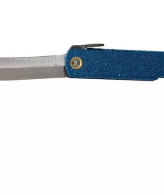 Couteau de poche Higonokami 7,3 cm HIGO28, Acier papier bleu