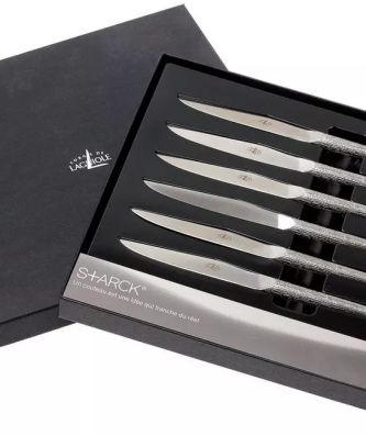Forge de Laguiole, T6 LOG Philippe Starck coffret de couteaux à steak