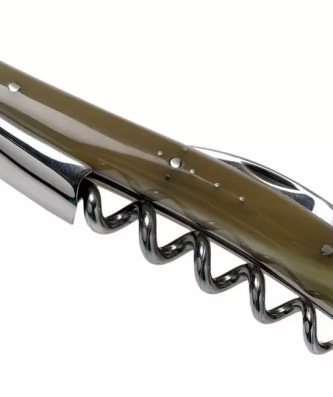 Sommelier de sommelier Forge de Laguiole SOM1B poli, pointe de corne