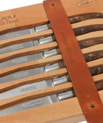 Fontenille Pataud 6 couteaux à steak pointe noyer