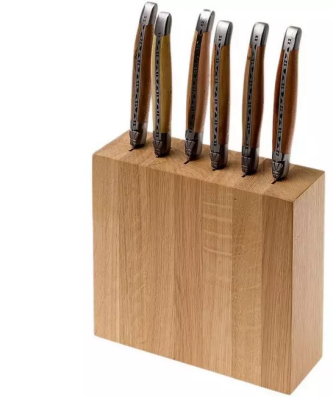 Bloc à couteaux Laguiole en Aubrac pour couteaux de table