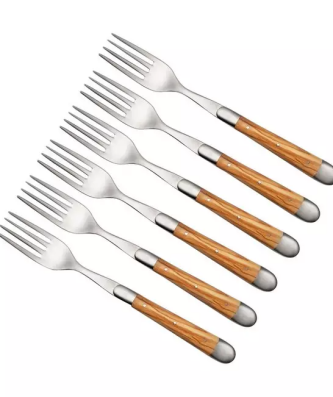 Forge de Laguiole FE62MINOL set de 6 fourchettes de table, mat, olivier