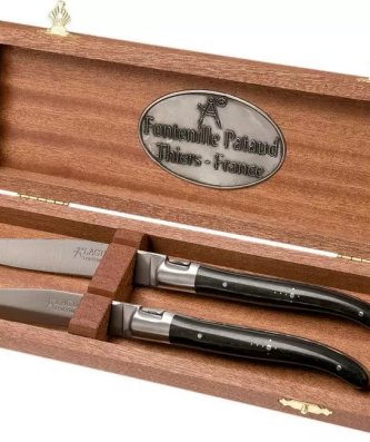 Fontenille Pataud ensemble de couteaux à steak 2 pièces, bois d'ébène