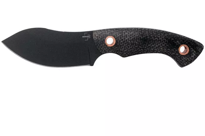 Böker Plus Nessmi Pro 02BO018 Black Micarta Copper couteau fixe, design Jesper Voxnaes