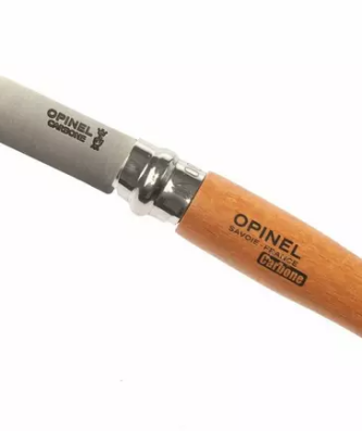 Couteau de poche Opinel n°08, acier carbone, longueur lame 8,5 cm
