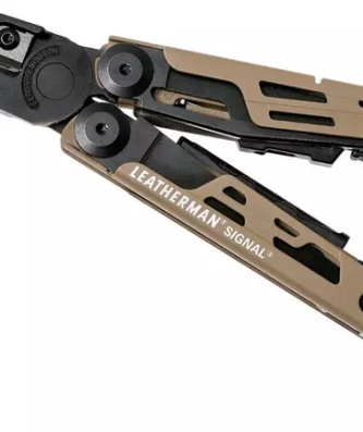 Outil multifonction de survie Leatherman Signal Coyote, pochette en nylon