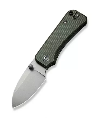 Civivi Baby Banter C19068SB-1 Green Micarta, Grey Stonewashed couteau de poche, design Ben Petersen