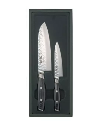 Yaxell Tsuchimon 36750, coffret cadeau 2 pièces santoku et couteau utilitaire