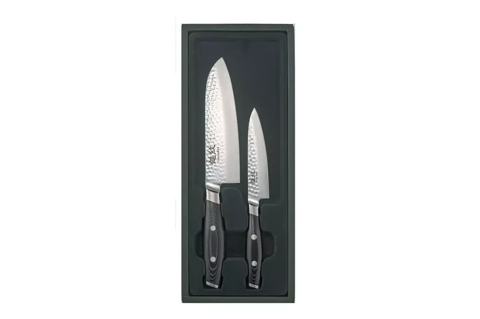 Yaxell Tsuchimon 36750, coffret cadeau 2 pièces santoku et couteau utilitaire