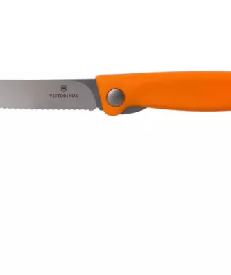 Victorinox SwissClassic 6.7836.F9B couteau à légumes dentelé pliable, orange