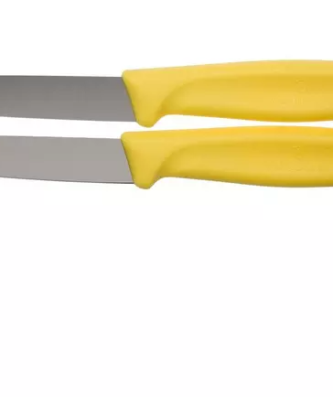 Couteaux à légumes Victorinox SwissClassic jaune 8 cm, lot de 2, VT6-7606-L118B