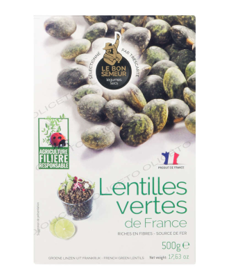 Lentilles Vertes de France 500 g de lentilles vertes de France - Le Bon Semeur
