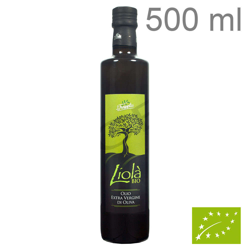 Huile d'Olive Biologique Liola 500 ml Huile d'Olive Extra Vierge Biologique Moresca - Lu Trappitu