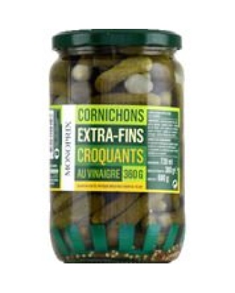 Cornichons extra-fins croquants au vinaigre
