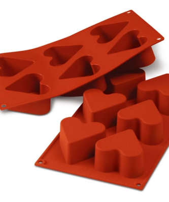 Moule silicone 6 cœurs