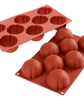 Moule silicone 8 domes striés