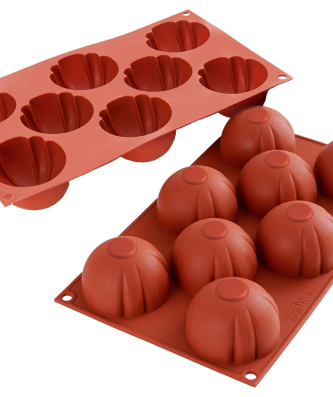 Moule silicone 8 domes striés