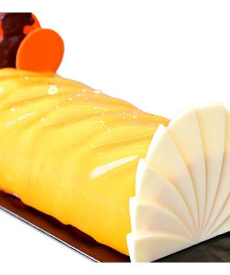 Moule à bûche relief strié (x 12)