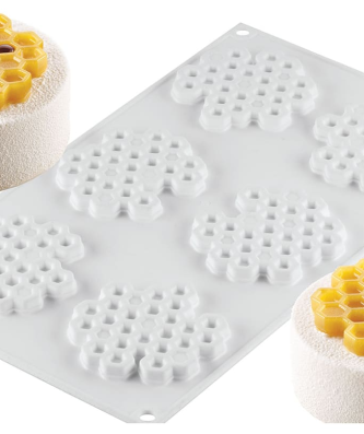 Moule silicone décor nid d'abeille