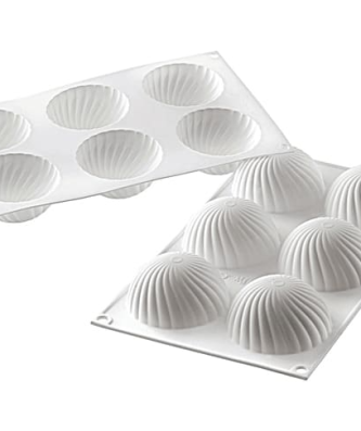 Moule silicone 6 demi sphères vrillées