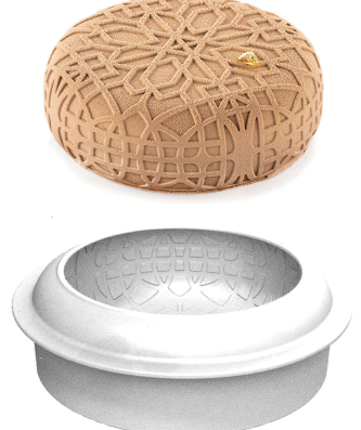 Moule silicone rond décor Mistery