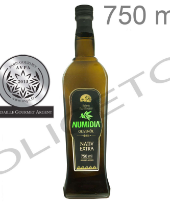 Huile d'olive Numidie pure variété de l'olive Chemlal 750 ml - Huileries Ouzellaguen, Algérie