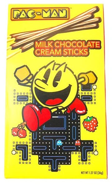 Pac-Man Milk Chocolate Cream Sticks