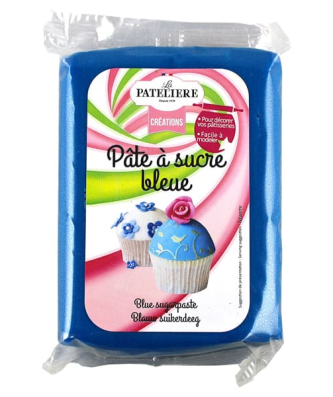 Pâte à sucre bleue