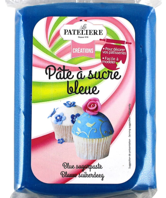 Pâte à sucre bleue