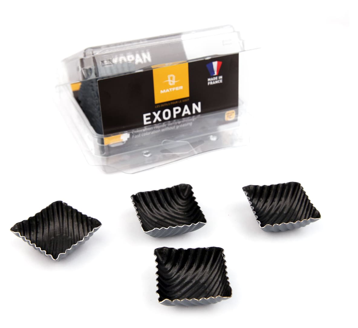 Petit four carré strié (x 25)