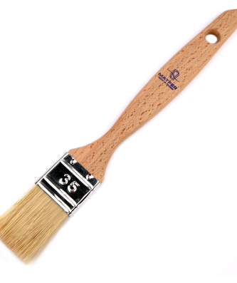 Pinceau plat, manche bois
