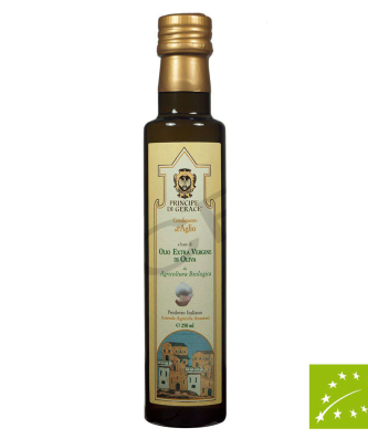 Principe di Gerace 250 ml d'huile d'olive extra vierge biologique et d'ail - Mediterranea Foods