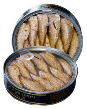 Sprats légèrement fumés à l'huile boîte 120g
