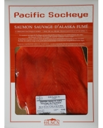 Saumon fumé sauvage Pacifique Sockeye plaque traiteur 150g