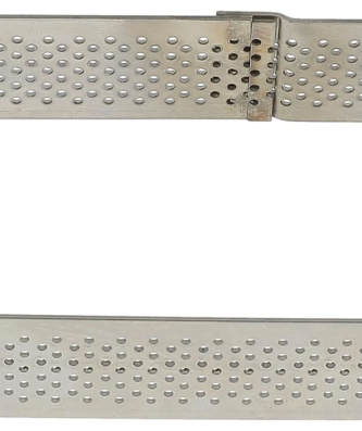 Rectangle à tarte perforé bord arrondi