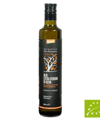 Huile d'olive extra vierge biologique Demeter 500 ml - Mediterranea Foods
